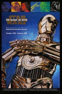 7g014 STAR WARS: THE MAGIC OF MYTH 23x35 museum/art exhibition '97 C-3PO under cast images!