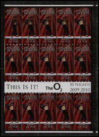 7g004 THIS IS IT lenticular 20x28 English uncut ticket sheet '09 dark red!
