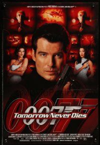 7g090 TOMORROW NEVER DIES to mini poster '97 Brosnan as Bond, Michelle Yeoh, sexy Teri Hatcher!