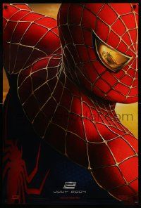 7g911 SPIDER-MAN 2 teaser DS 1sh '04 July 2004 style, image of Tobey Maguire in the title role!