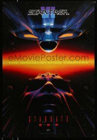 7g924 STAR TREK VI teaser 1sh '91 William Shatner, Leonard Nimoy, Stardate 12-13-91!