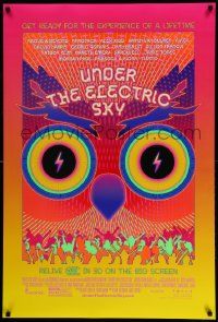 7g967 UNDER THE ELECTRIC SKY DS 1sh '14 cool wild psychedelic art image of owl!