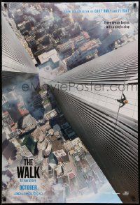 7g977 WALK teaser DS 1sh '15 Zemeckis, Joseph-Gordon Levitt, Kingsley, vertigo-inducing image!