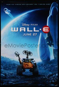 7g980 WALL-E advance DS 1sh '08 Walt Disney, Pixar, Best Animated Film, WALL-E & EVE w/ spaceship!