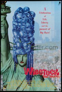 7g987 WIGSTOCK 1sh '95 drag queen festival documentary, wild image of Statue of Liberty w/wig!