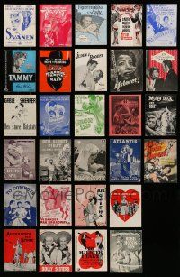 7h259 LOT OF 28 DANISH PROGRAMS '50s different images & artwork from a variety of U.S. movies!