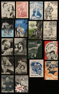 7h263 LOT OF 18 DANISH PROGRAMS '30s-40s different images & art from a variety of U.S. movies!
