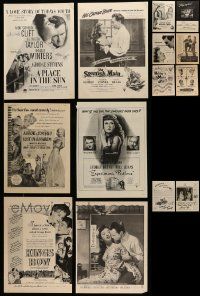 7h177 LOT OF 14 MAGAZINE ADS '40s-60s great images from a variety of different movies!