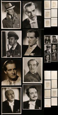 7h258 LOT OF 14 GERMAN STILLS '30s-40s head & shoudlers portraits of Germany's male stars!