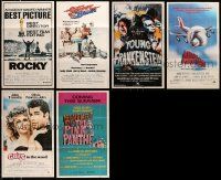 7h179 LOT OF 6 FOLDED TOPPS POSTERS '81 Rocky, Grease, Young Frankenstein, Airplane & more!