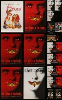 7h410 LOT OF 19 UNFOLDED ENGLISH POSTERS '90s Silence of the Lambs, Platoon + more!