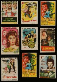 7h257 LOT OF 9 SPANISH HERALDS '50s great different artwork from a variety of movies!