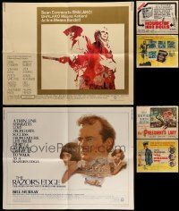 7h429 LOT OF 8 FORMERLY FOLDED HALF-SHEETS '40s-80s great images from a variety of movies!