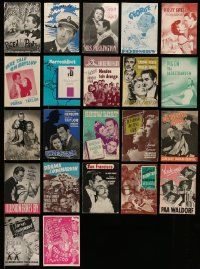 7h261 LOT OF 22 DANISH PROGRAMS '30s-40s different images & art from a variety of U.S. movies!