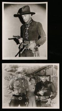 7h408 LOT OF 2 CALL OF THE PRAIRIE RE-STRIKE 8X10 STILLS '60s William Boyd as Hopalong Cassidy!