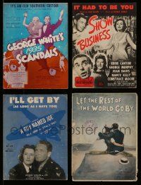 7h148 LOT OF 4 SHEET MUSIC '10s-30s George White's Scandals, Show Business, Guy Named Joy & more!