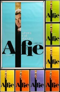 7h589 LOT OF 9 UNFOLDED ALFIE ONE-SHEETS '04 playboy Jude Law, directed by Charles Shyer!