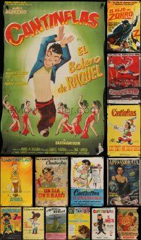 7h237 LOT OF 16 TRIMMED FOLDED ARGENTINEAN POSTERS '50s-70s with some great Cantinflas posters!
