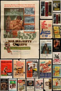 7h019 LOT OF 31 FOLDED ONE-SHEETS '50s-80s great images from a variety of different movies!
