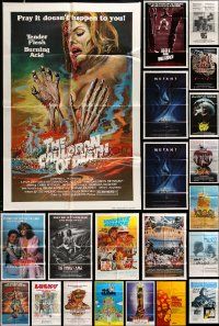 7h002 LOT OF 63 FOLDED ONE-SHEETS '70s-80s great images from a variety of different movies!