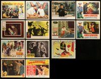 7h053 LOT OF 13 LOBBY CARDS '50s-70s great scenes from a variety of different movies!