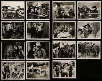 7h375 LOT OF 15 JOHN WAYNE REPRO 8X10 STILLS '80s great scenes from his early western movies!