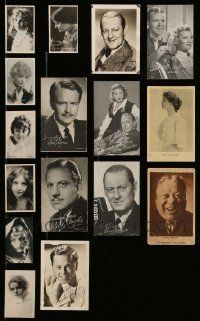 7h252 LOT OF 16 FAN PHOTOS '10s-40s great portraits of male & female Hollywood movie stars!
