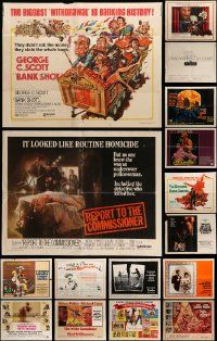 7h425 LOT OF 18 FORMERLY FOLDED HALF-SHEETS '60s-70s great images from a variety of movies!