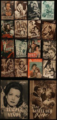 7h228 LOT OF 18 GERMAN PROGRAMS FEATURING SEXY INTERNATIONAL LEADING LADIES '30s-60s cool!