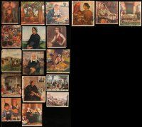 7h245 LOT OF 18 MAGAZINE PRINTS WITH PORTRAITS AND PEOPLE '20s-30s from a variety of artists!