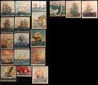 7h246 LOT OF 18 MAGAZINE PRINTS WITH BOATS AND SHIPS '20s-30s from a variety of artists!