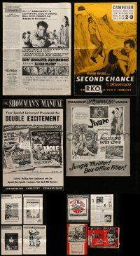 7h081 LOT OF 19 CUT PRESSBOOKS '50s-60s advertising images for a variety of different movies!