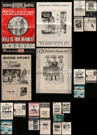 7h079 LOT OF 20 CUT PRESSBOOKS '50s-60s advertising images for a variety of different movies!