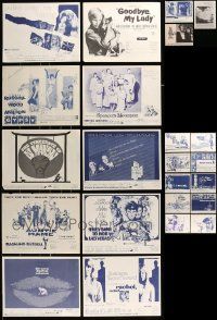 7h077 LOT OF 23 PRESS SHEETS '50s-70s great advertising images for a variety of different movies!