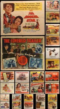 7h422 LOT OF 26 FORMERLY FOLDED HALF-SHEETS '50s-70s great images from a variety of movies!