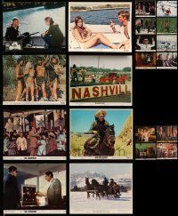 7h303 LOT OF 36 COLOR 8X10 STILLS AND MINI LOBBY CARDS '60s-70s scenes from a variety of movies!
