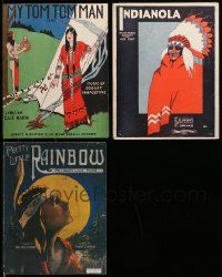 7h152 LOT OF 3 NATIVE AMERICAN INDIAN SHEET MUSIC '20s My Tom Tom Man, Indianola & more!