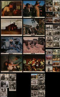 7h298 LOT OF 45 COLOR AND BLACK & WHITE WESTERN 8X10 STILLS '50s-70s great cowboy movie images!