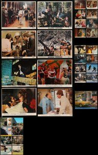 7h294 LOT OF 49 COLOR 8X10 STILLS AND MINI LOBBY CARDS '60s-70s scenes from a variety of movies!