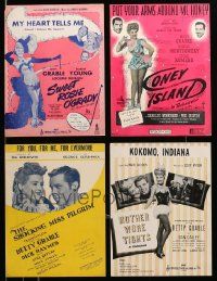 7h150 LOT OF 4 BETTY GRABLE SHEET MUSIC '40s great songs from a variety of her movies!