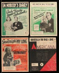 7h149 LOT OF 4 ENGLISH SHEET MUSIC '30s-40s great songs from a variety of different movies!