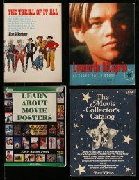 7h162 LOT OF 4 SOFTCOVER MOVIE BOOKS '70s-00s Learn About Movie Posters, Leonardo DiCaprio & more!