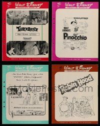 7h201 LOT OF 4 SWEDISH 4-PAGE WALT DISNEY PRESSBOOKS '60s-70s advertising images for cartoons!