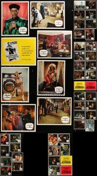 7h207 LOT OF 50 CHRISTOPHER LEE FU MANCHU GERMAN LOBBY CARDS '60s complete & incomplete sets!