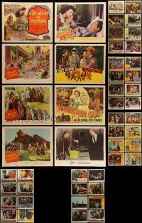 7h040 LOT OF 54 1940S-50S LOBBY CARDS '40s-50s incomplete sets from a variety of different movies!