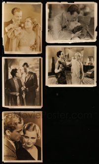 7h351 LOT OF 5 1920S 8X10 STILLS '20s great romantic portraits of couples + more!