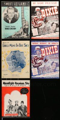 7h147 LOT OF 5 BING CROSBY SHEET MUSIC '30s-40s songs from Waikiki Wedding, Dixie & more!