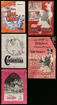 7h105 LOT OF 5 CUT DISNEY PRESSBOOKS '70s advertising images for a variety of different movies!