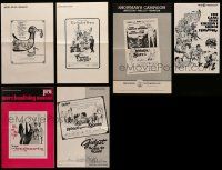 7h100 LOT OF 6 UNCUT PRESSBOOKS '60s-70s advertising images for a variety of different movies!
