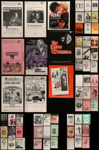 7h058 LOT OF 72 UNCUT PRESSBOOKS '60s-70s advertising images for a variety of different movies!